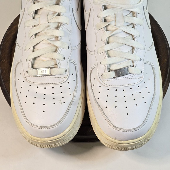 Nike Air Force 1 Mid Shoes Mens Size 10.5 White Leather CW2289-111 Classic Retro - Picture 3 of 10